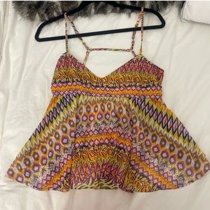 LF Aztec Colorful Flowy Top